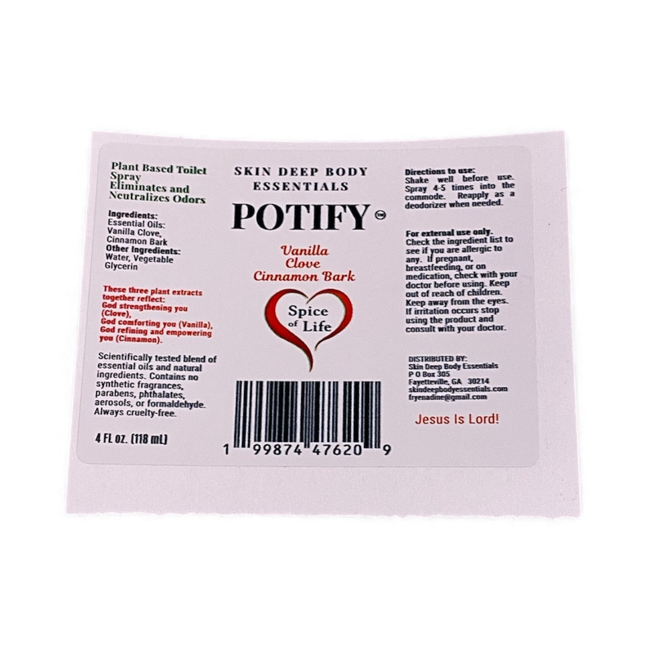 Potify Toilet Spray (A Spice of Life) Before You Go Spray
